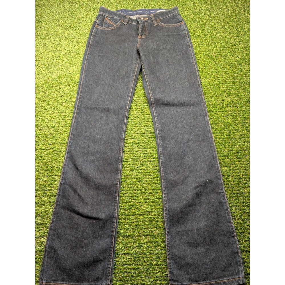 Wrangler Denim Q-Baby Jeans Womens Fit Sz 34x34 Straight leg Dark Blue EUC